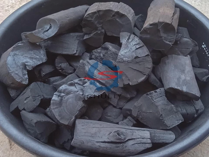 carbonized charcoal